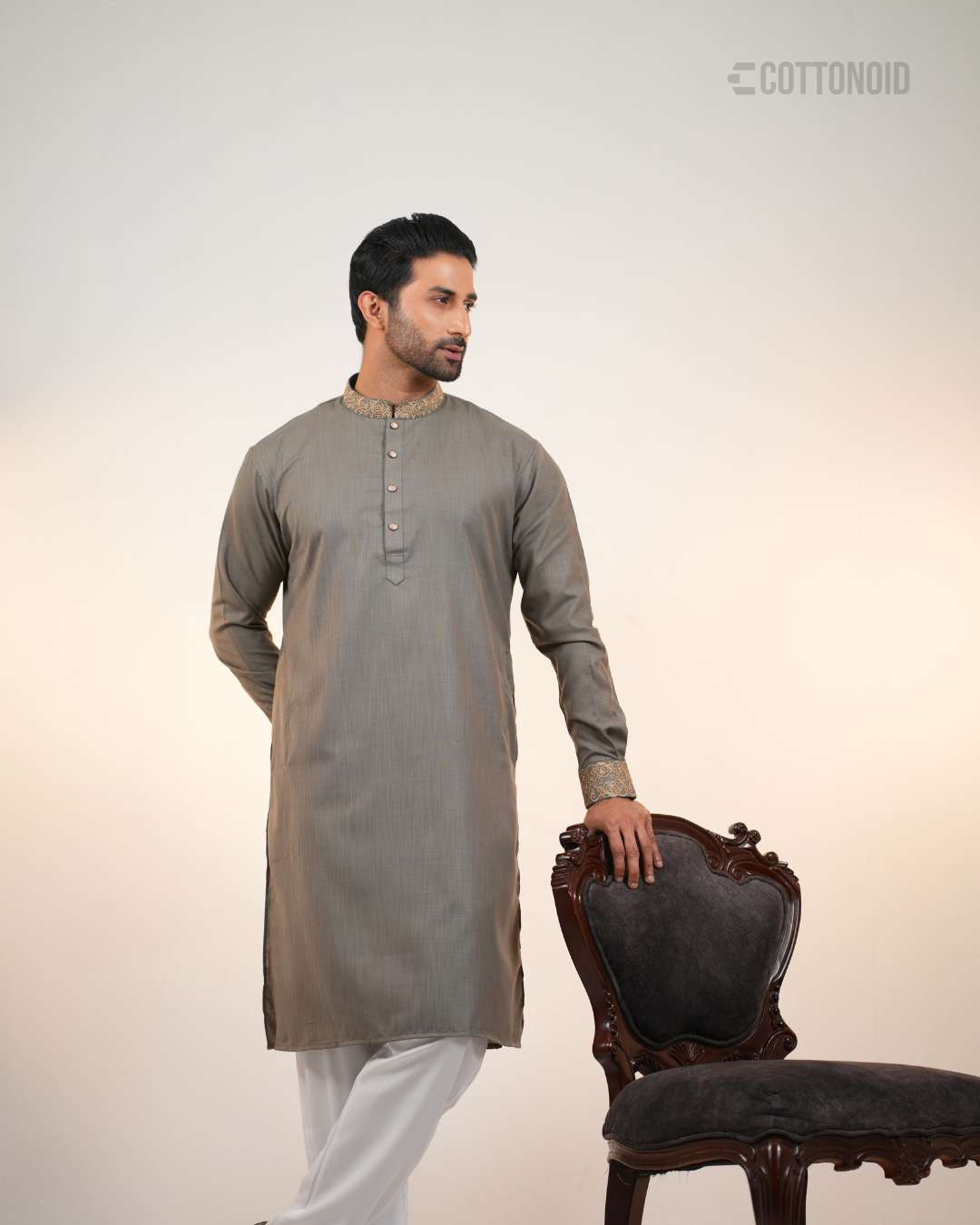 Ruqayyah Collection By Cottonoid- Royal Grayish Brown