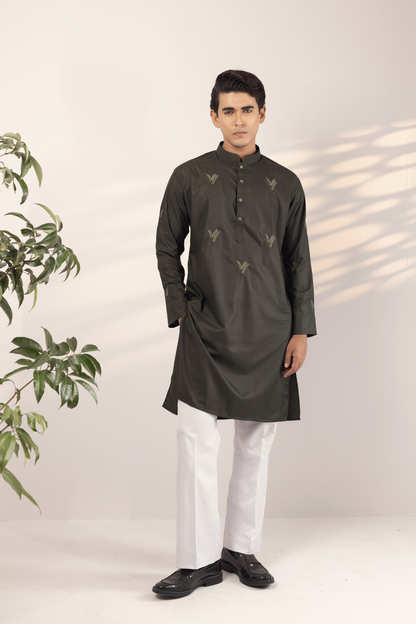 Ayaan Collection By Cottonoid- Deep Olive