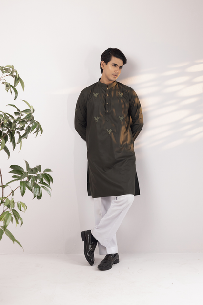 Ayaan Collection By Cottonoid- Deep Olive