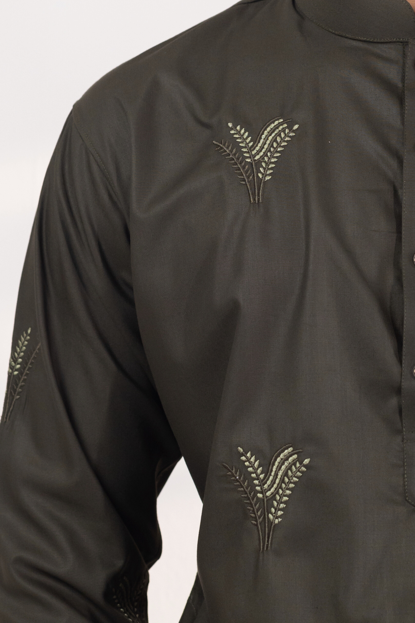 Ayaan Collection By Cottonoid- Deep Olive