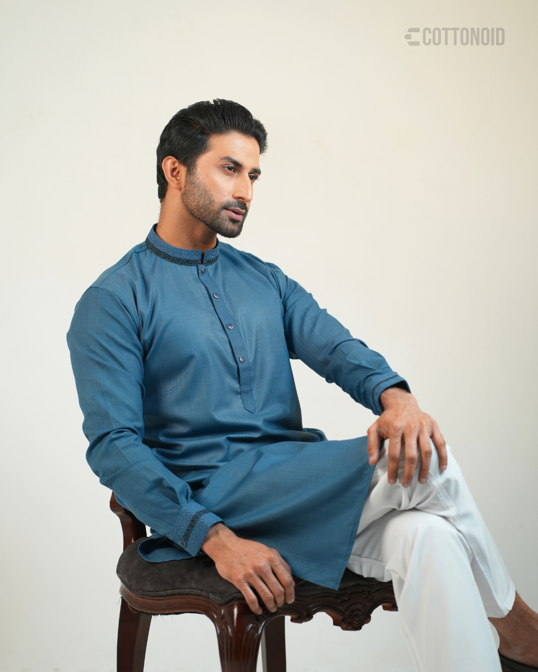 Ruqayyah Collection By Cottonoid-Muted Blue