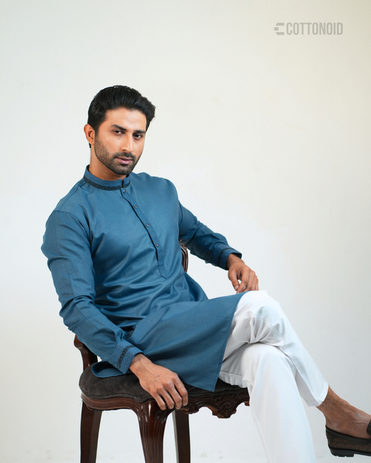 Ruqayyah Collection By Cottonoid-Muted Blue